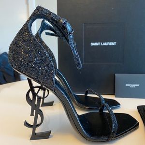 Opyum 110 YSL Heel Nero/Glit Black